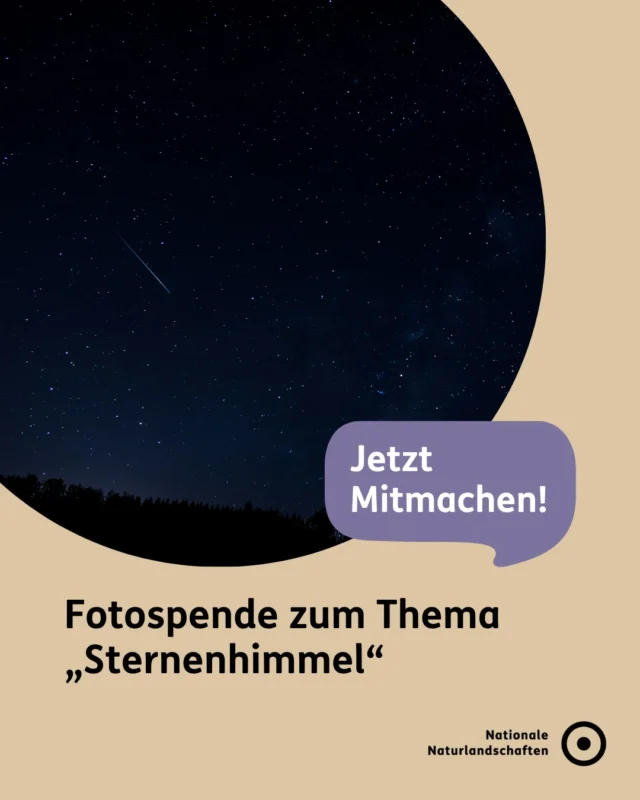 Habt ihr diesen Monat einen Blick auf die Sonnenfinsternis oder die Perseiden erhascht?
Und hat dich vielleicht auch deine Kamera beim Blick auf den nächtlichen Himmel begleitet? 💫

Ob Milchstraße, Sternschnuppen, Sonnen- oder Mondfinsternis: Ab jetzt kannst du deine Aufnahmen mit dem Thema "Sternenhimmel" mit uns teilen und an unserer Fotospende teilnehmen 📸

Wie funktioniert's?
Fülle das Formular auf unserer Website aus (Link in der Bio).
Lade dein Foto hoch.
Lass deine Perspektive sprechen – für die Nationalen Naturlandschaften.

Wir freuen uns auf eure Einsendungen! ✉️

#nnl #nationalenaturlandschaften #naturerleben #fotospende #sternschnuppe

📷 Fotos:
Bild 1: © VDN-Fotoportal/Emanuel Jauch
Bild 2: © VDN-Fotoportal/aujeos
Bild 3: © ©VDN-Fotoportal/Volker Benner